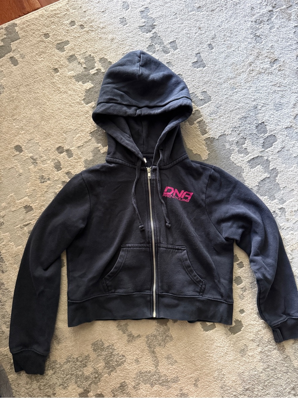 DNA Pro Cycling Navy Crop Hoodie